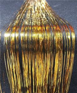 SHINY METALLIC BRIGHT GOLD / GOUD GLANZENDE HAIR TINSELS