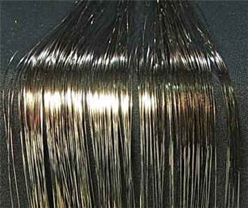 SHINY METALLIC GREY / GRIJS GLANZENDE HAIR TINSELS
