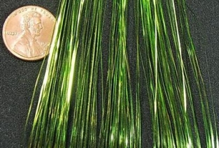 SHINY METALLIC LIGHT GREEN / LICHT GROEN GLANZENDE HAIR TINSELS