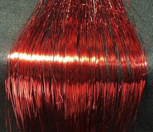 SHINY METALLIC RED / RODE GLANZENDE HAIR TINSELS