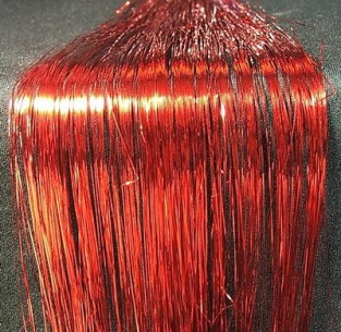 SHINY METALLIC RED / RODE GLANZENDE HAIR TINSELS
