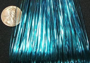 SHINY METALLIC TURKOOIS / TURQUOISE GLANZENDE HAIR TINSELS